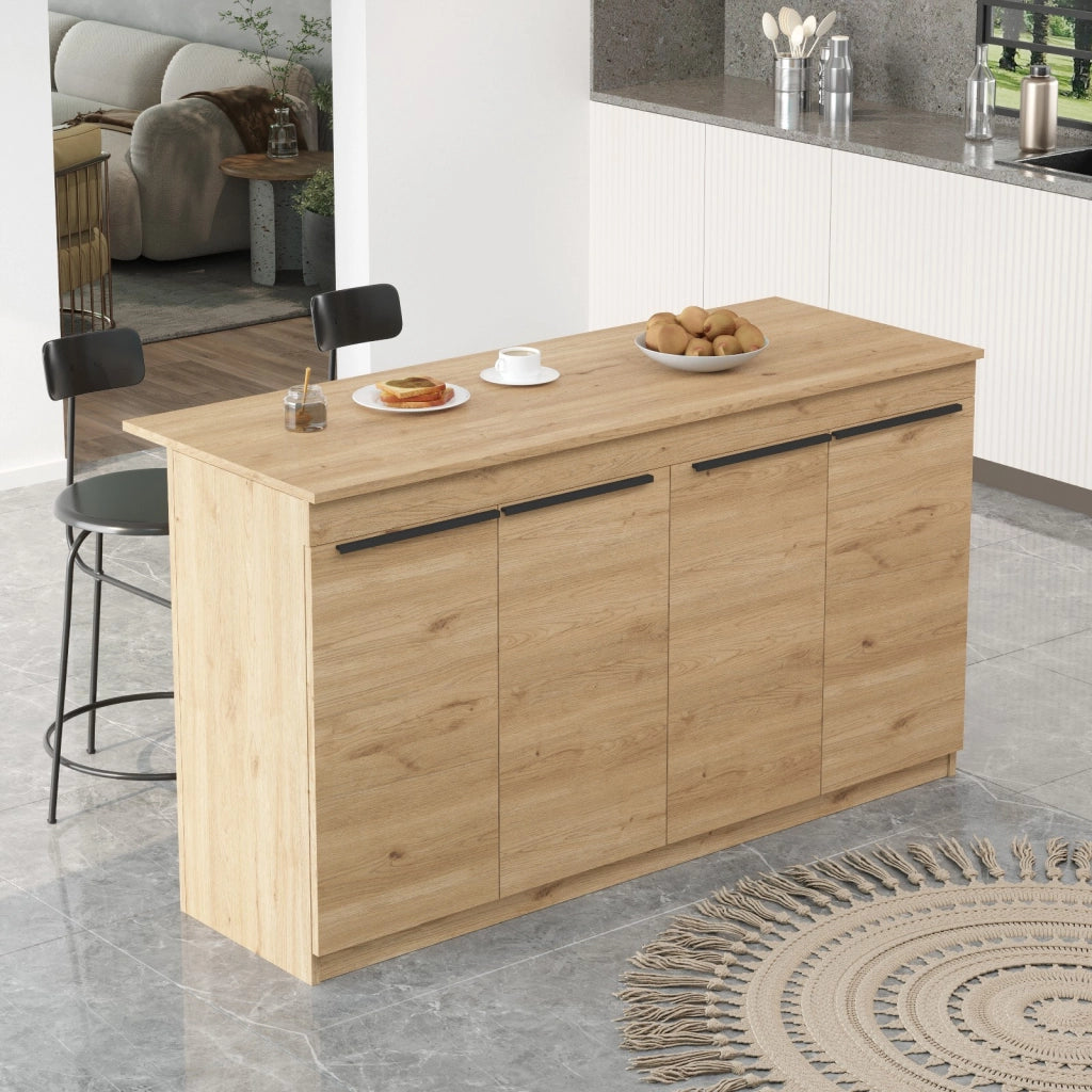 Tavolo da cucina in legno "Lark" - 160 x 60 x 90 cm - Marrone