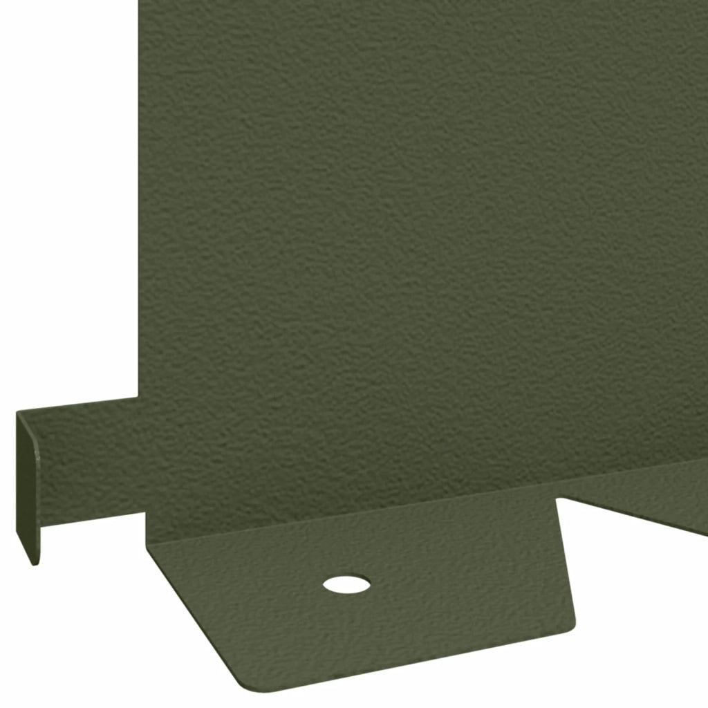 Bordura per Prato 10 pcs 102 x 15 x 4 cm Acciaio Verde Oliva 8008772