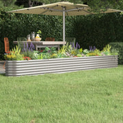 Letto Giardino Acciaio Zincato 332x40x36cm Argento 318887