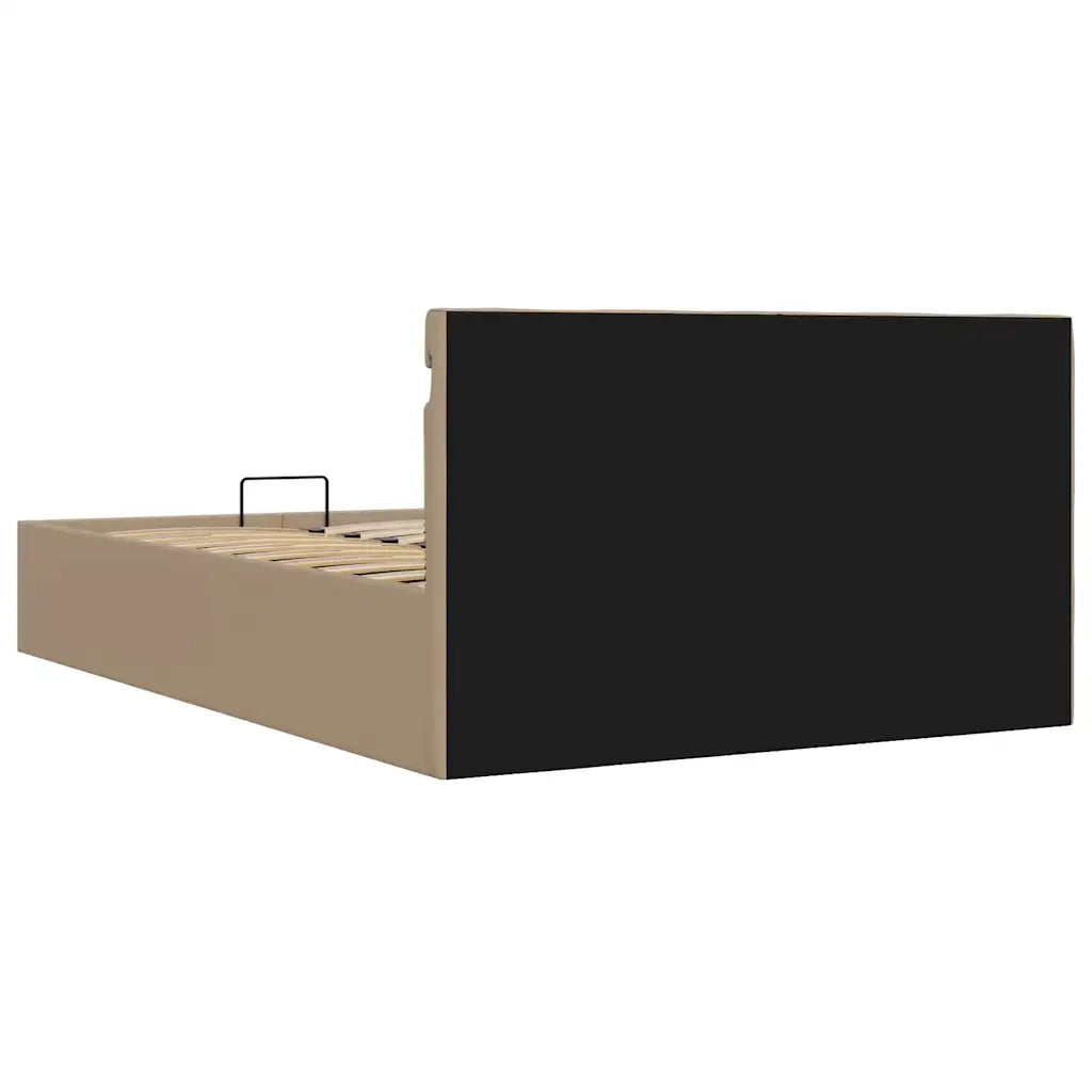 vidaXL Giroletto Idraulico con LED Cappuccino Similpelle 140x200cm