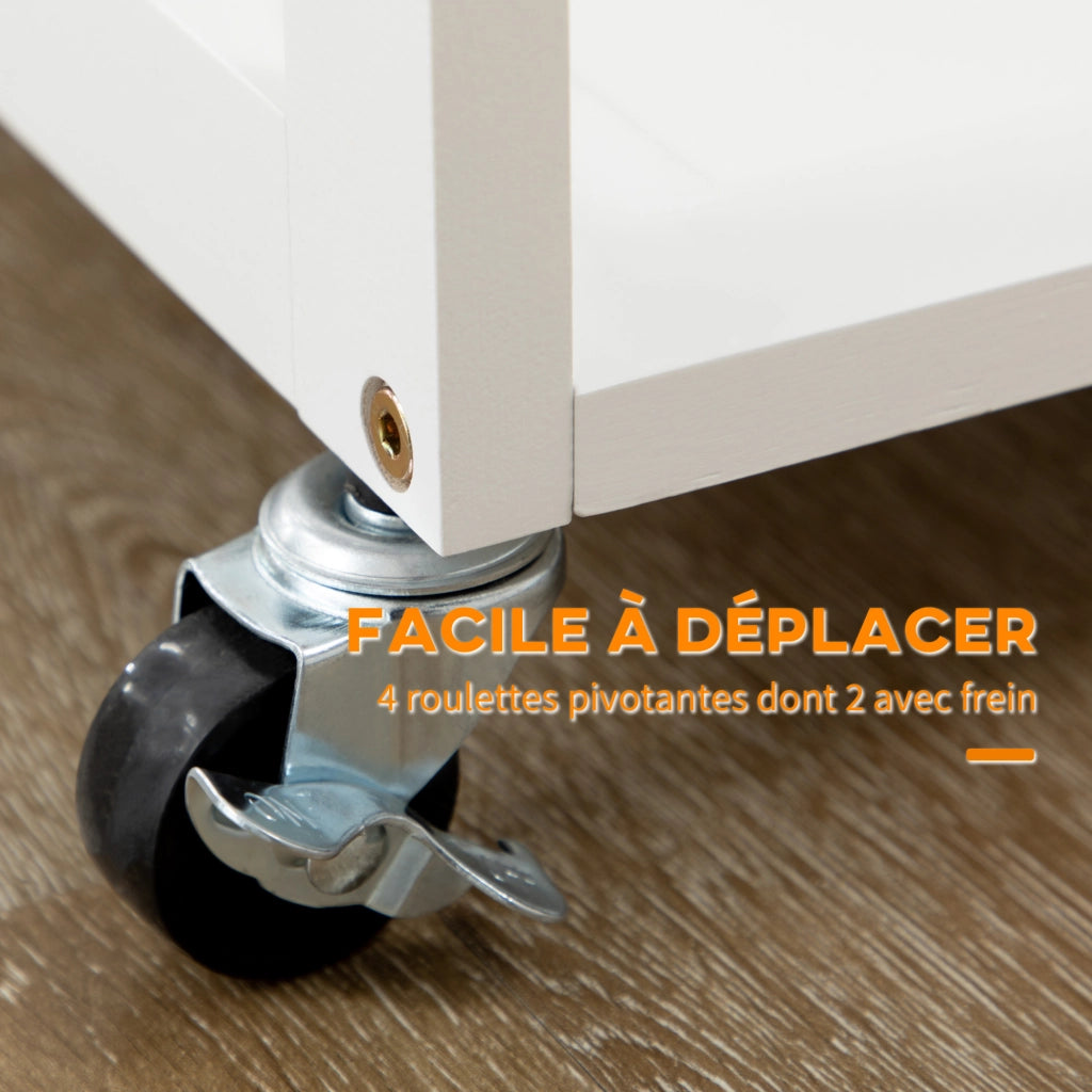 Tavolo da bar pieghevole ¨C zephmum ¨C bianco e legno chiaro