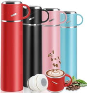Fiasco termico 550 ML - Doppio strato - Acciaio inossidabile - Chiusura ermetica - Bevande calde/fredde - Ideale per sport e escursioni - Otre per bevande
