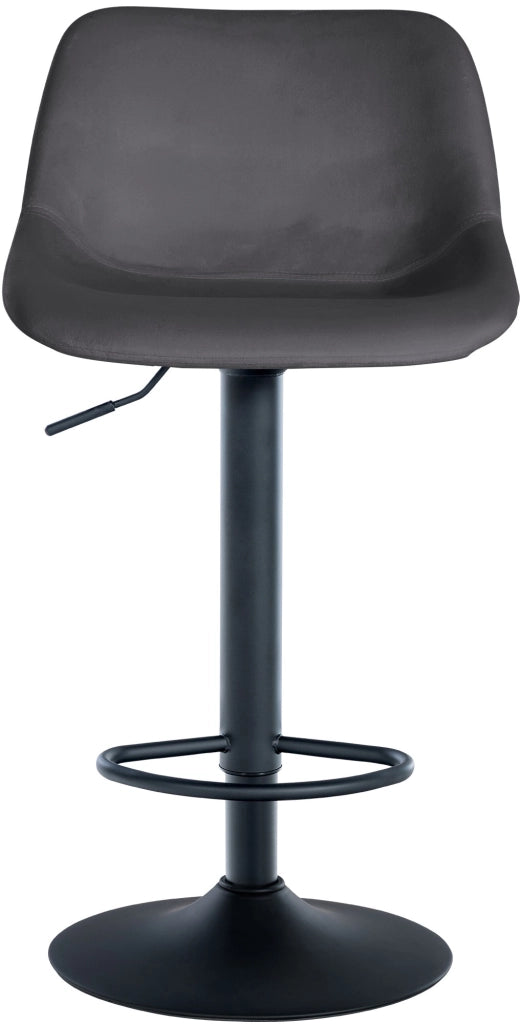 Sgabello da bar 2er Loft grigio scuro,Velluto
