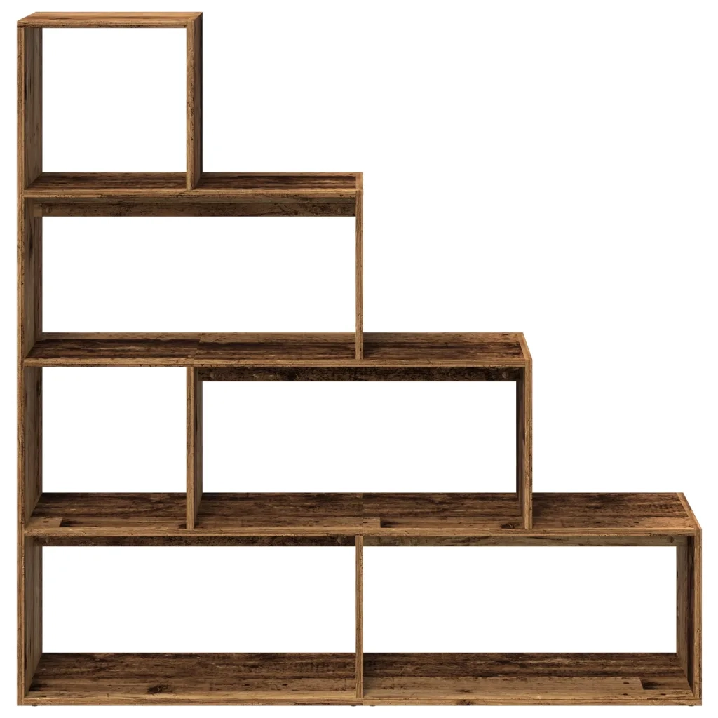 vidaXL Libreria a 4 Ripiani Legno Vecchio 143,5x29x143,5 cm Truciolato
