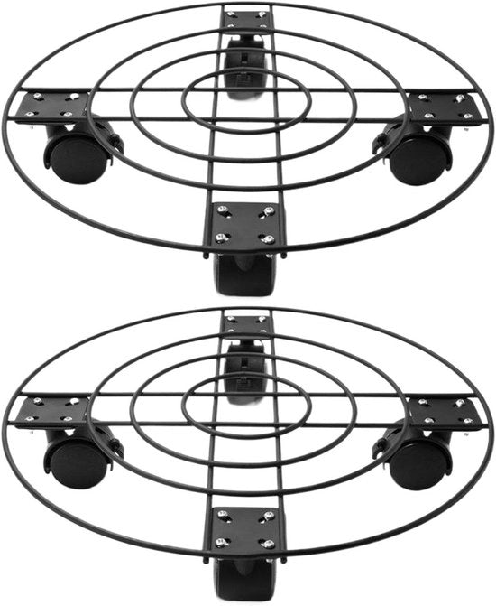 Supporto per piante con trolley per piante heavy duty e supporto per piante girevole, inclusa ruote stabili e sicure con chiusura a molla per interni, balcone o uso in serra - 1 pezzo