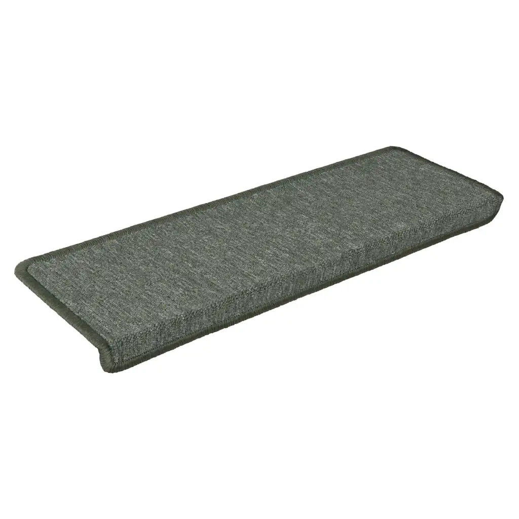 Tappetini per scale 30 pz 65x21x4 cm Verde scuro con bordo rettangolare 3365773