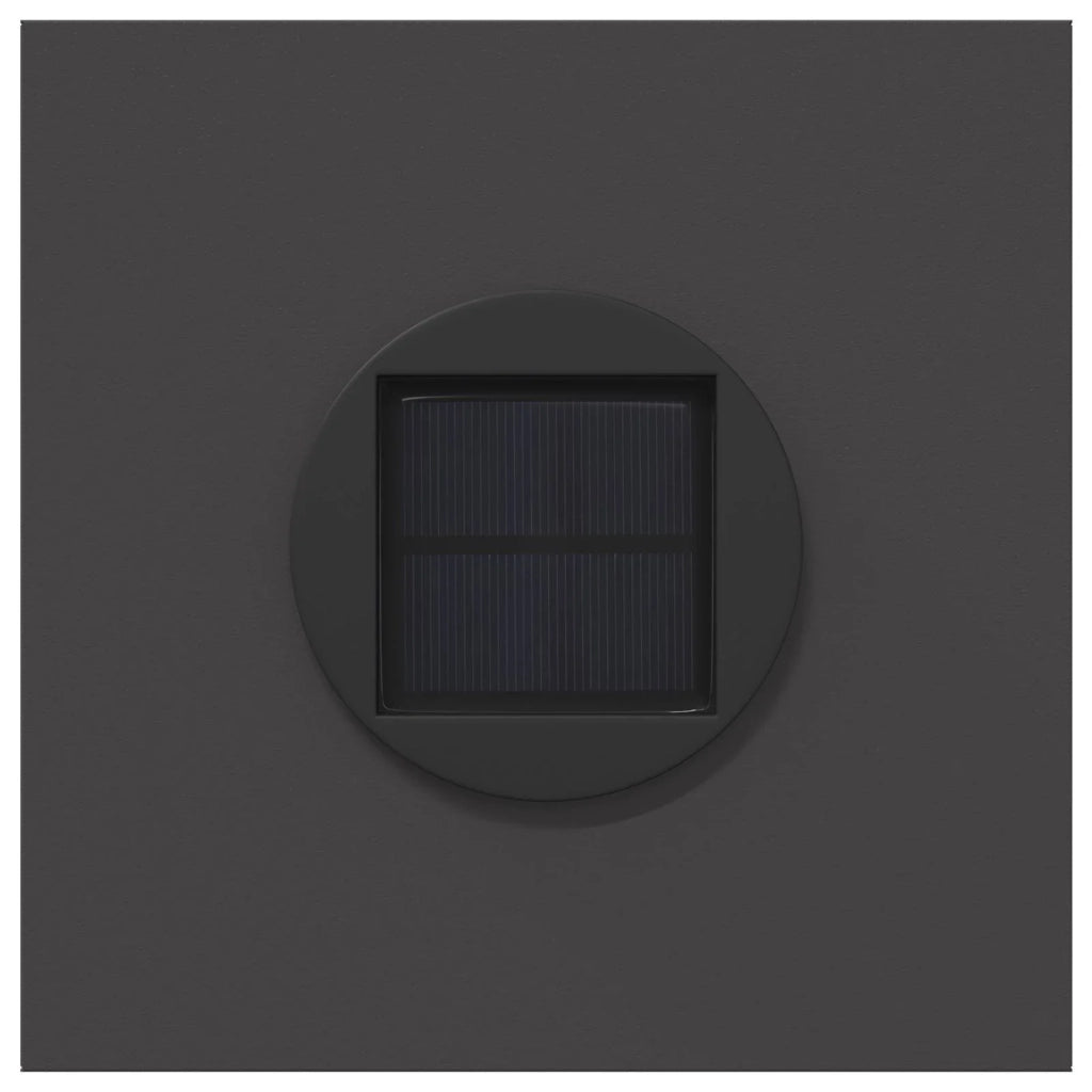 Set di 2 lampade solari a LED da giardino dal design moderno 18 x 18 x 50 cm acciaio nero 02_0052538