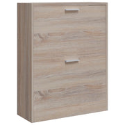 Scarpiera in Legno Aspetto Quercia con 2 Scomparti cod mxl 49581