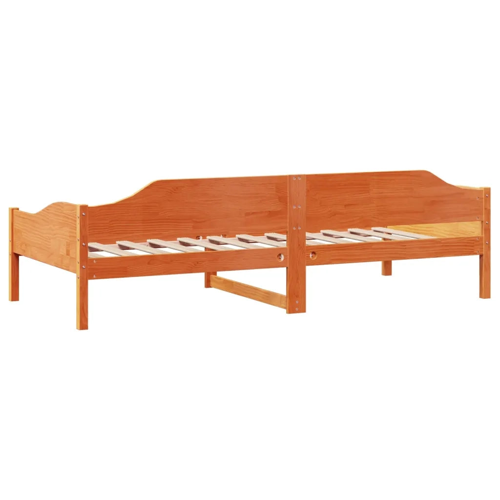 Letto senza Materasso Marrone Cera 90x190 cm in Legno di Pino