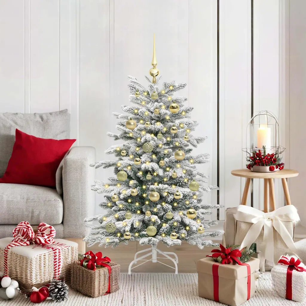 Albero di Natale Artificiale con Rami Pieghevoli Bianco 120 cm 3395626