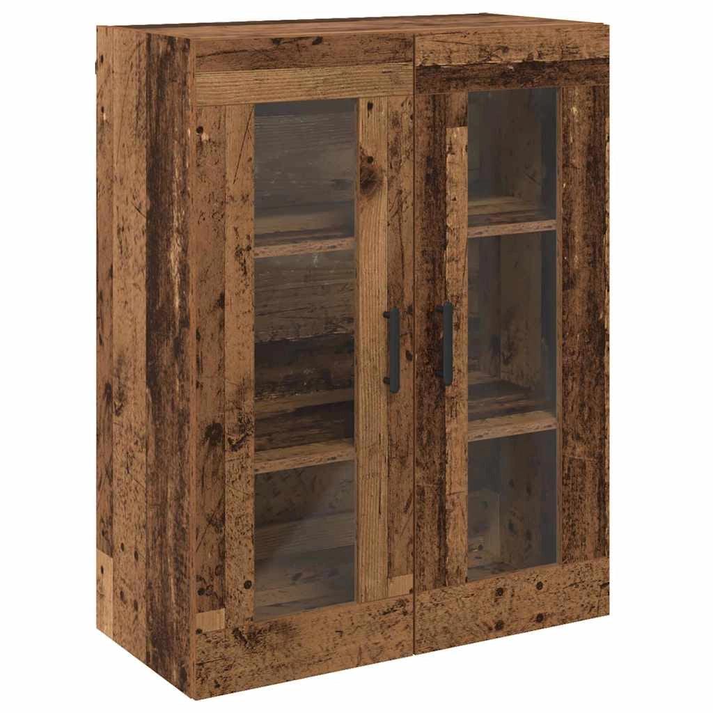Set di 2 pratici pensili in stile contemporaneo 69,5 x 34 x 90 cm legno ingegnerizzato finitura legno anticato 02_0056067