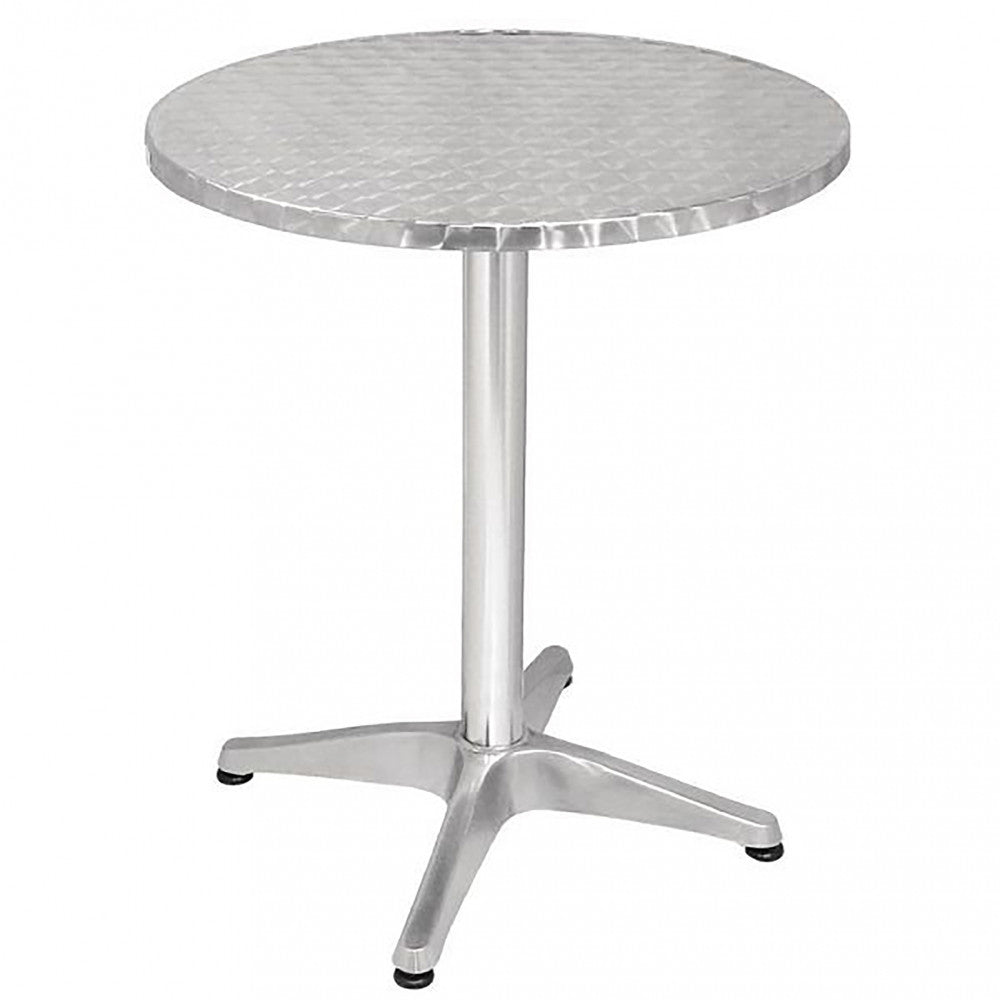 Tavolo a Colonna Ø70x70 h cm in Alluminio Grigio
