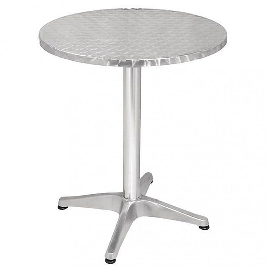 Tavolo a Colonna Ø70x70 h cm in Alluminio Grigio