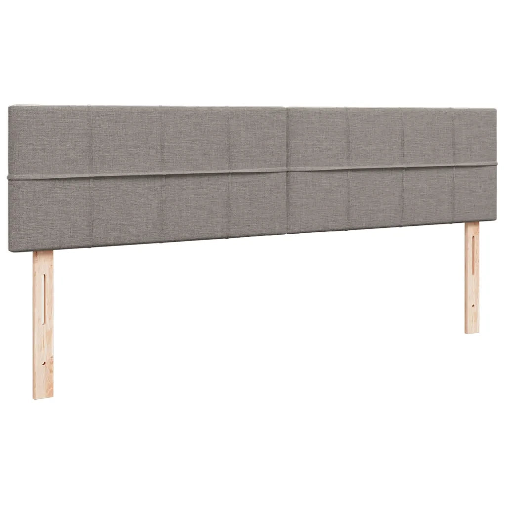Struttura Letto Pouf con Materassi Tortora 200x200 cm Tessuto