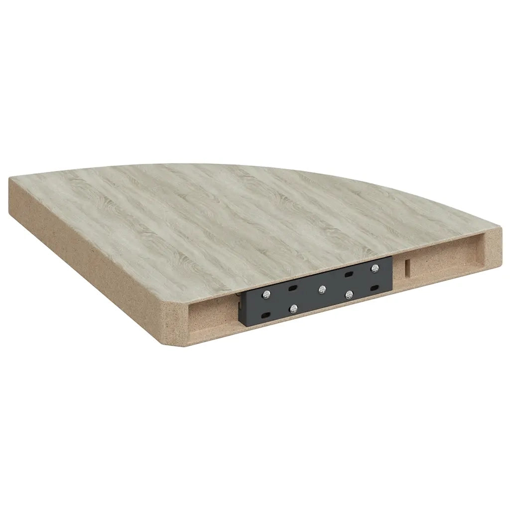 Mensole Angolari 4pz Rovere e Bianco 35x35x3,8 cm in MDF cod mxl 59424