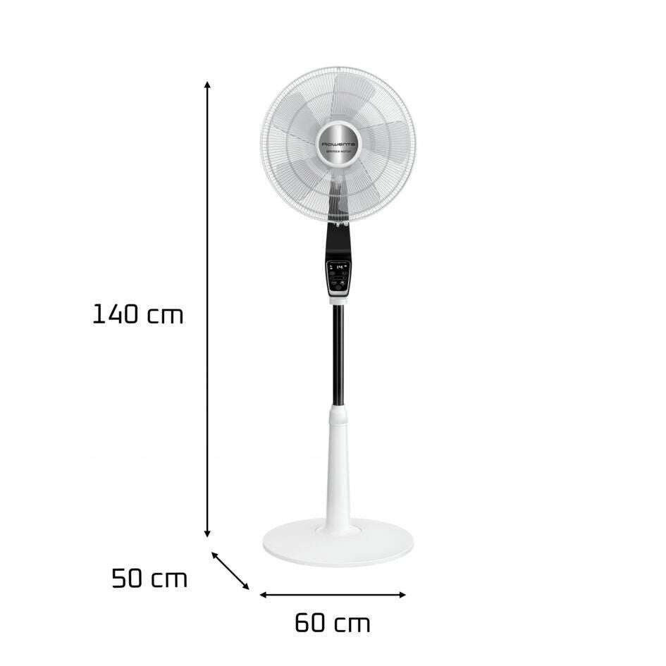 Rowenta Ventilatore a Piantana Turbo Silence Extreme VU5690F0 Nero-Bianco per una Freschezza Ottimale e Silenziosa in Casa