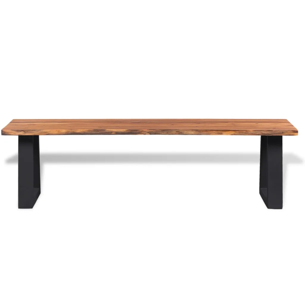 Panca-Sgabello in Legno Massello di Acacia 160 cm