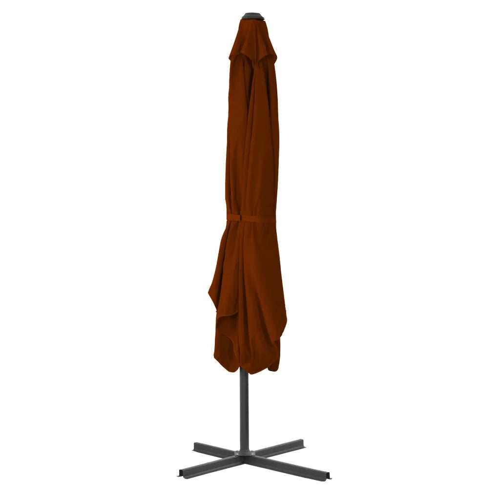 Ombrellone con Palo in Acciaio Terracotta 250x250x230 cm 312515