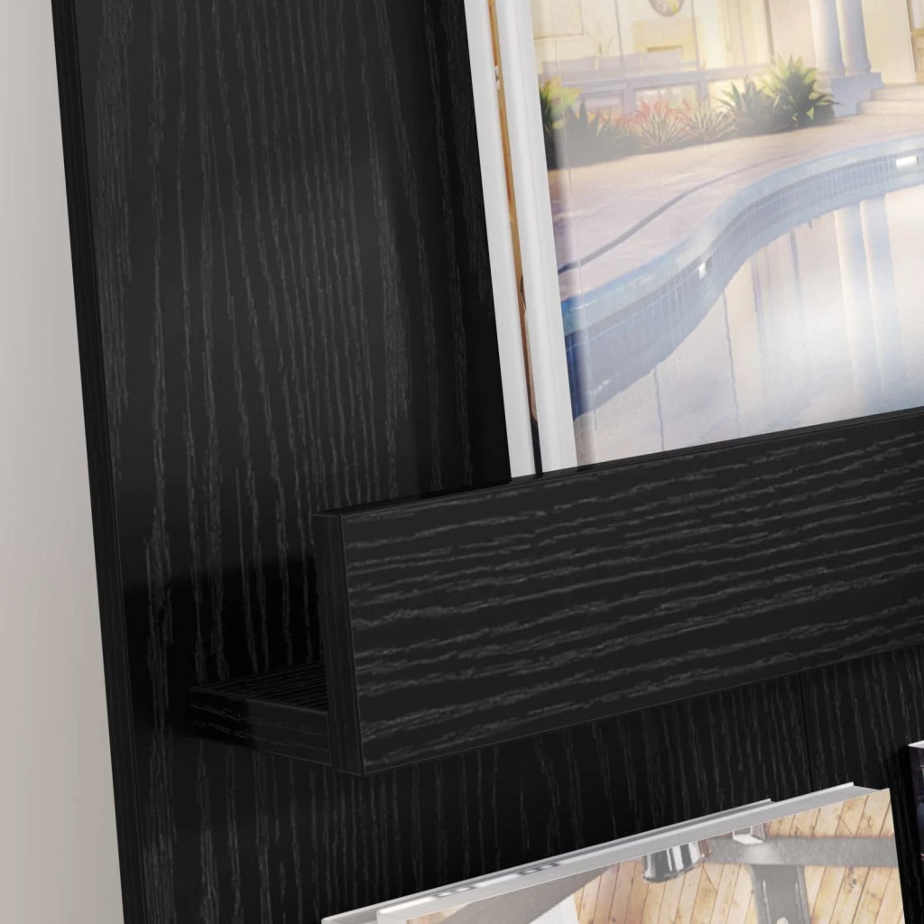 Scaffale per riviste Rovere Nero 51 x 11 x 102 cm CFW9938408