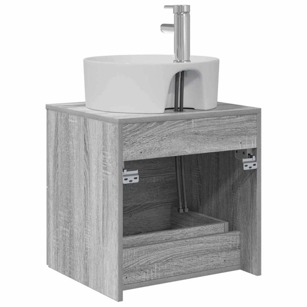 Mobile Lavabo da Parete Sonoma grigio 49,5 x 44,5 x 65 cm 890299