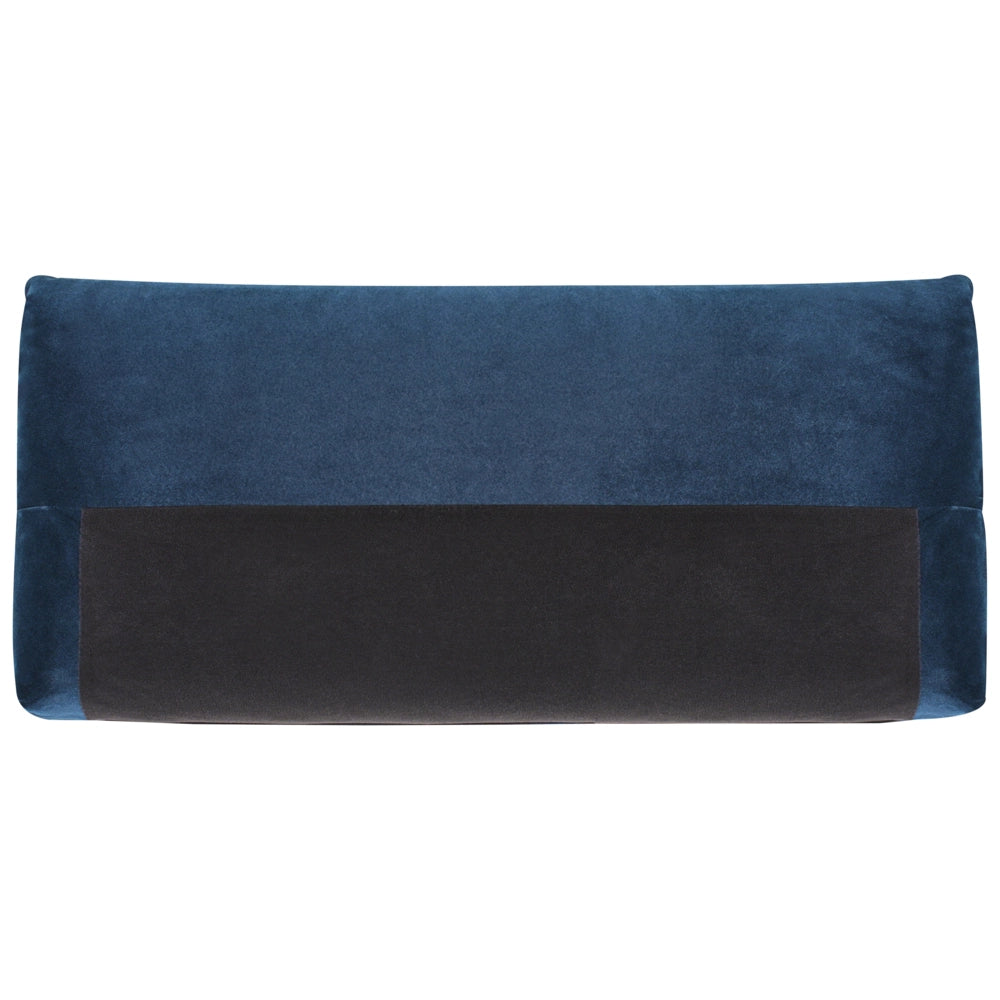 Divano in velluto blu scuro imbottito in poliestere a 3 posti con cuscini decorativi Divano da soggiorno