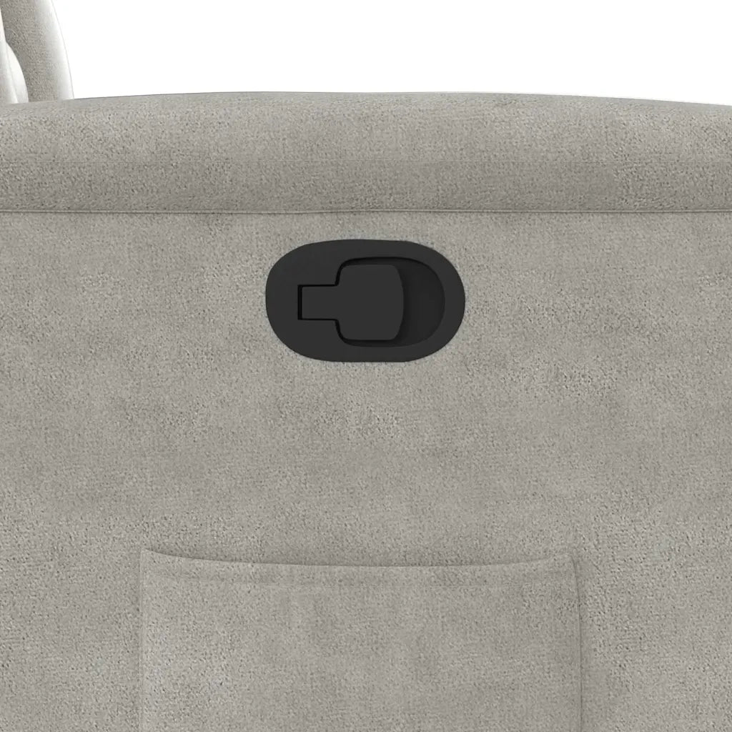 Poltrona Alzapersona Reclinabile Grigio Chiaro Microfibra 3303088