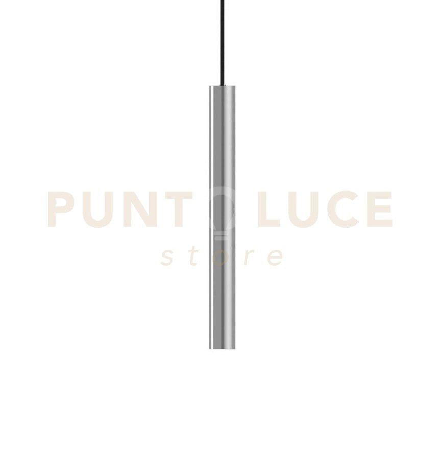 LOOK SOSPENSIONE IN METALLO E VETRO 1 LUCE ATTACCO GU10 LAMPADINA INCLUSA D.4CM CROMO