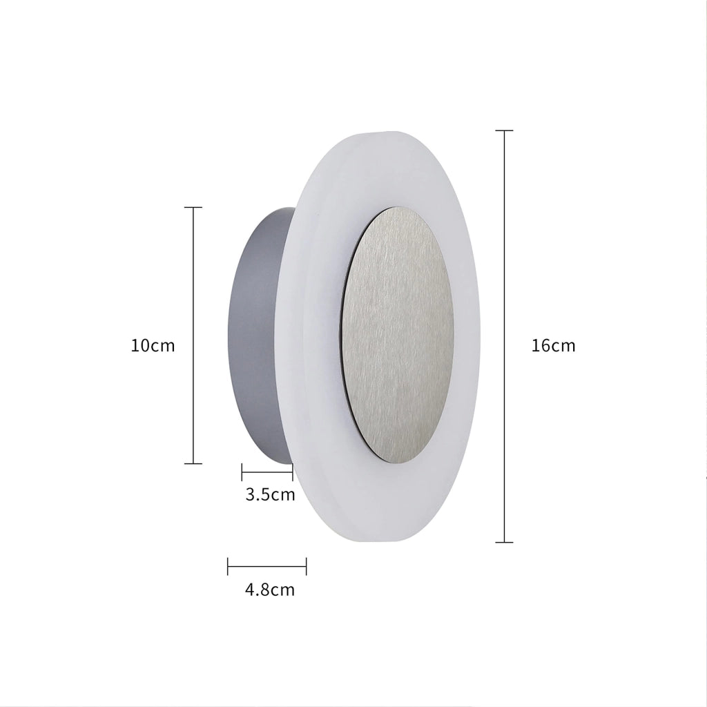ZMH Applique da parete moderna a LED per interni 16cm 68W bianco caldo per corridoio o scale