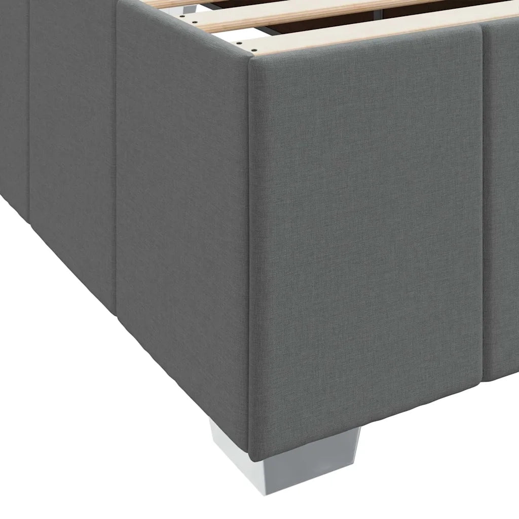 Struttura del letto Grigio scuro 160 x 200 cm Tessuto 3398294
