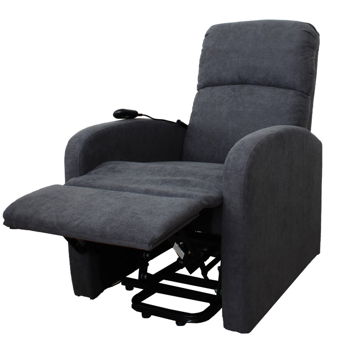 Poltrona Alzapersona Elettrica 1 Motore 75x65x101 cm in Tessuto Grigia