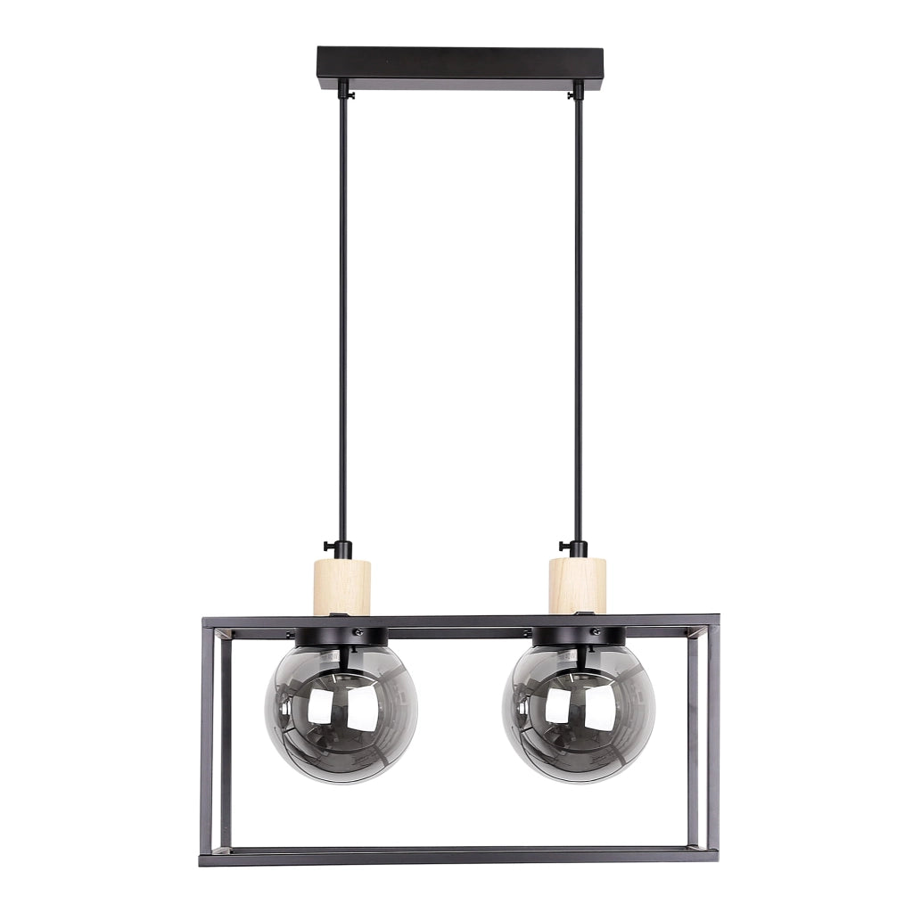 Lampada a sospensione Candellux Retro 2xE27 40W nera