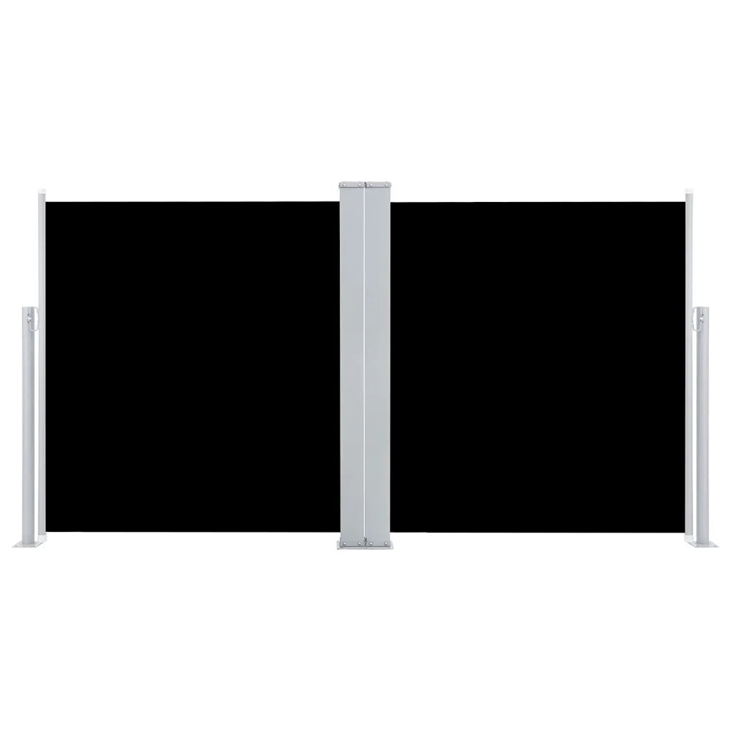 Tenda da Sole Laterale Retrattile-Tenda parasole per balcone per giardino Nera 100x600 cm 788176