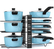 Organizzatore per pentole / Ripristino contenitore per pentole - Scaffale per pentole - Ripristino contenitore per pentole - Copri contenitore - Organizzatore per cucina