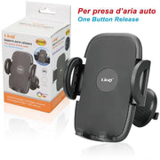 Trade Shop - Staffa Supporto Da Auto Porta Cellulari Smartphone Gancio Per Presa D'aria H3247 -