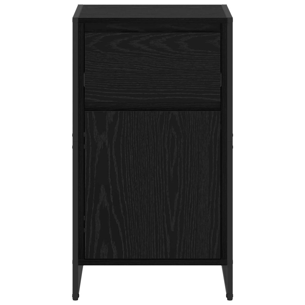 Credenza-Buffet-Armadio da cucina Rovere Nero 81 x 36 x 150.5 cm Legno multistrato