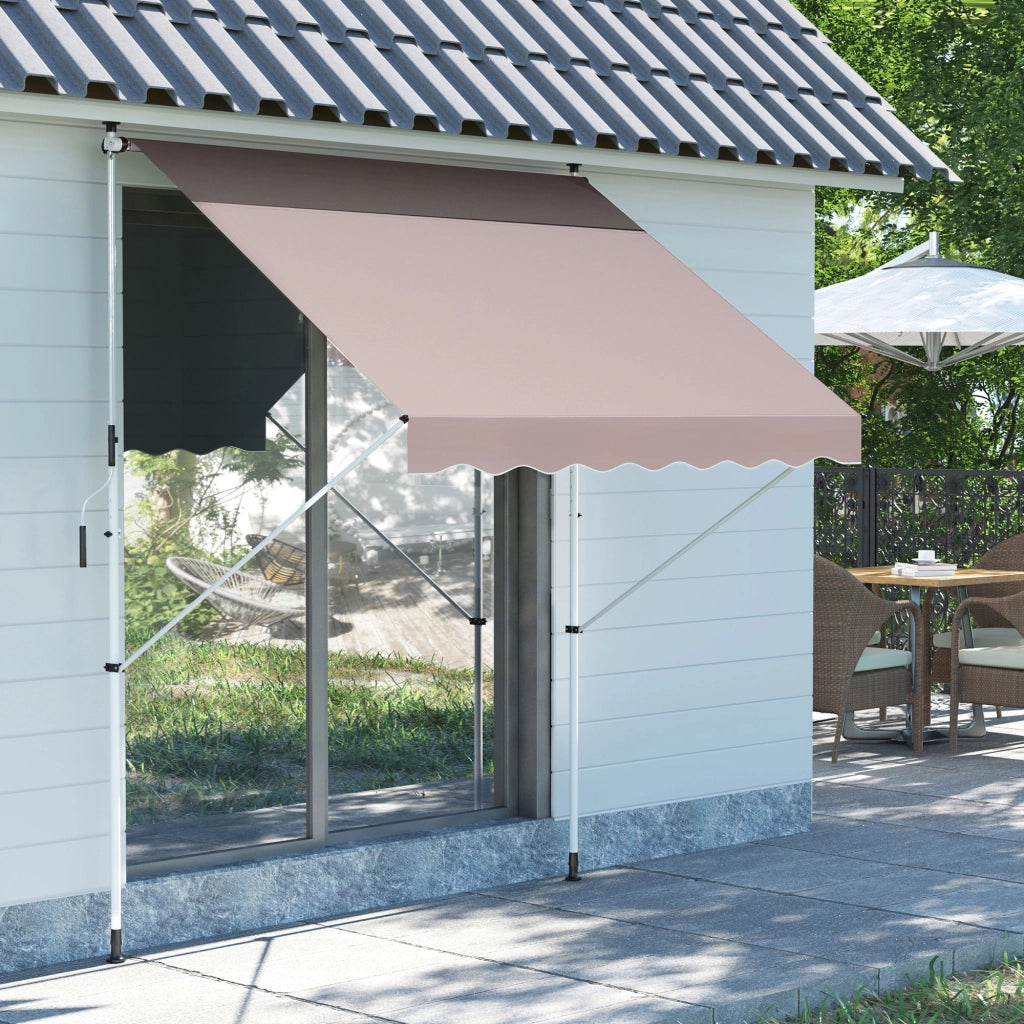 Tenda da sole retrattile 2x1.5 m ¨C zephmum ¨C beige per esterno