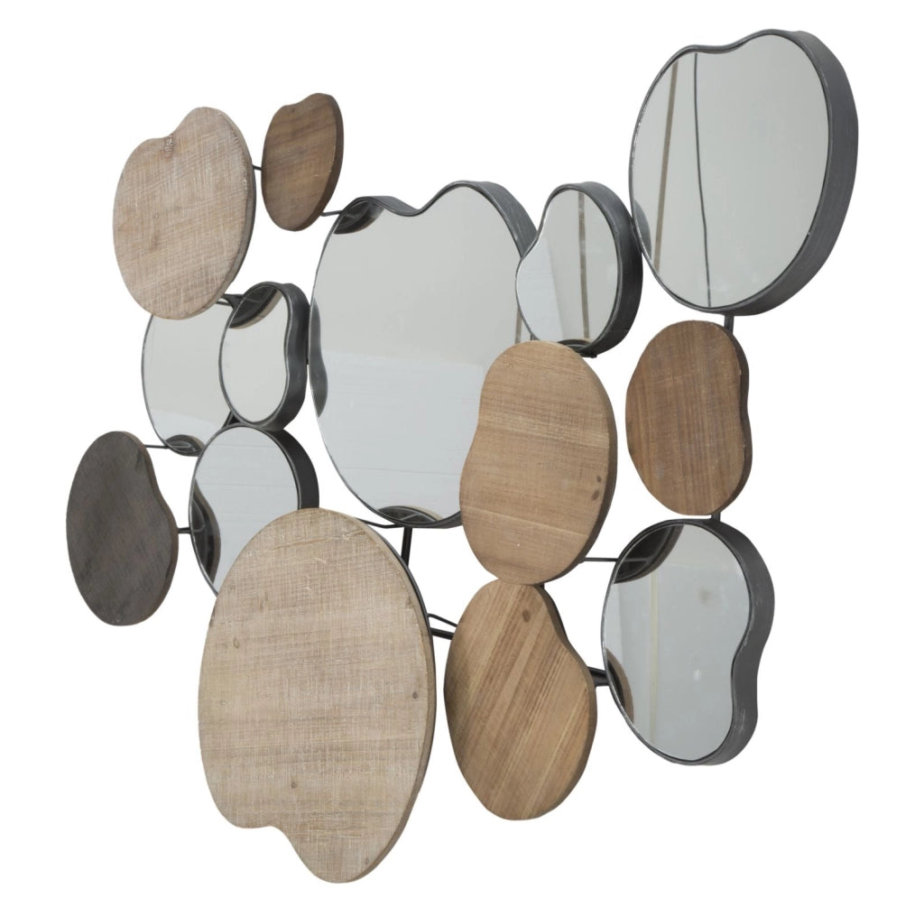 Specchio Quoxy 118x11x82,5 cm Lengo Ferro e Specchio Marrone