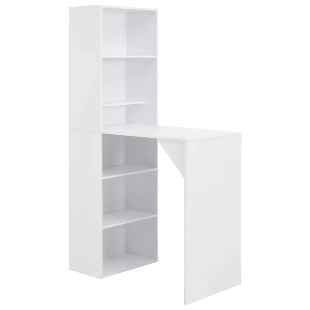 Tavolo da Bar con Mobiletto Bianco 115x59x200 cm cod mxl 14683