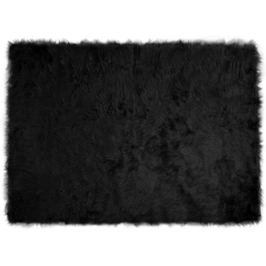 Tappeto in finta TAFALLA | Tappeto del soggiorno Nero 120 x 170 cm Poliestere