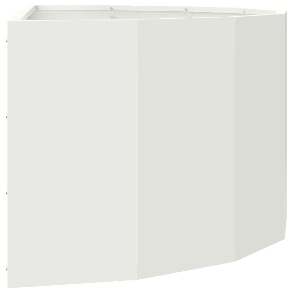 Fioriera-Vaso-Contenitore per Piante Bianco 90 x 45 x 35 cm Acciaio