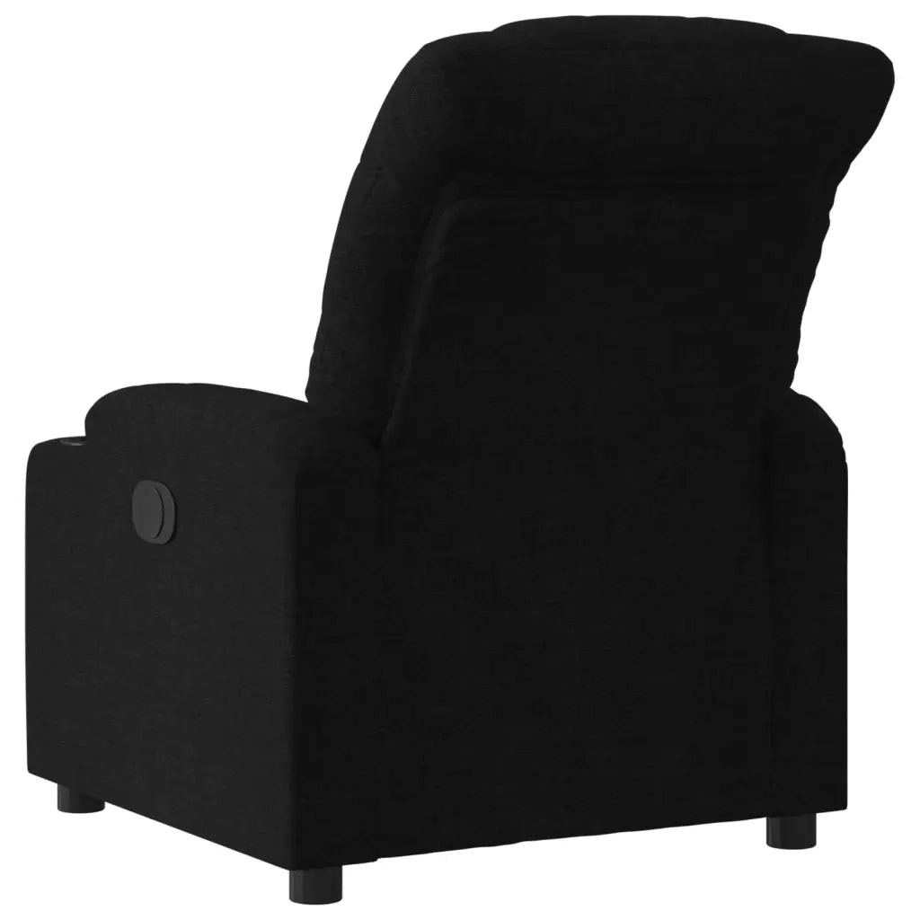 Poltrona | Sedia Relax Reclinabile in Tessuto Nero