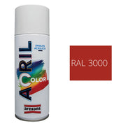 SMALTO SPRAY ACRILICO RAL 3000 - rosso fuoco- 6 pezzi  - AREXONS
