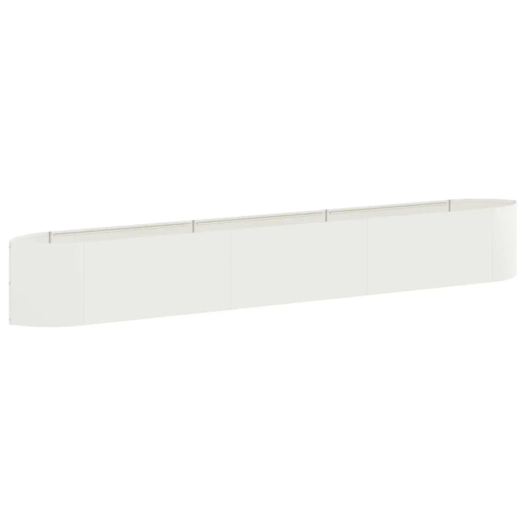 Letto rialzato da giardino Bianco 300 x 40 x 40 cm Acciaio 8011727