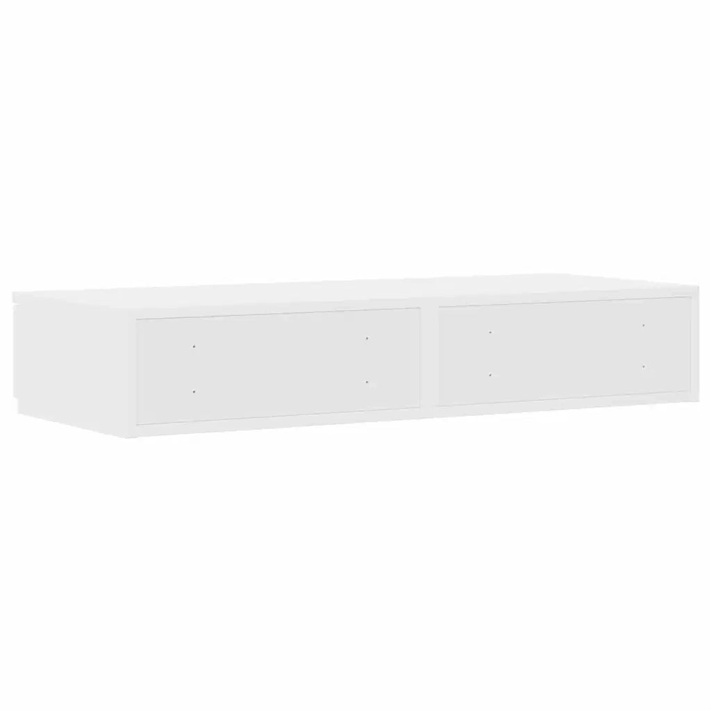 Cassetti per letto | Comodino | Armadio da Notte | Mobiletto da notte con cassetto Bianco 100 x 36,5 x 16,5 cm