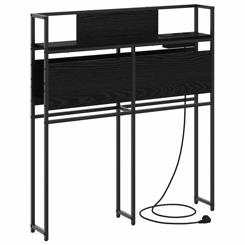 vidaXL Testata contenitore Rovere nero 75 cm Legno multistrato