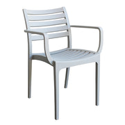 SEDIA EVELINE IN PLASTICA DI COLORE GRIGIO 57,5 X 45,5 X H83,8 CM