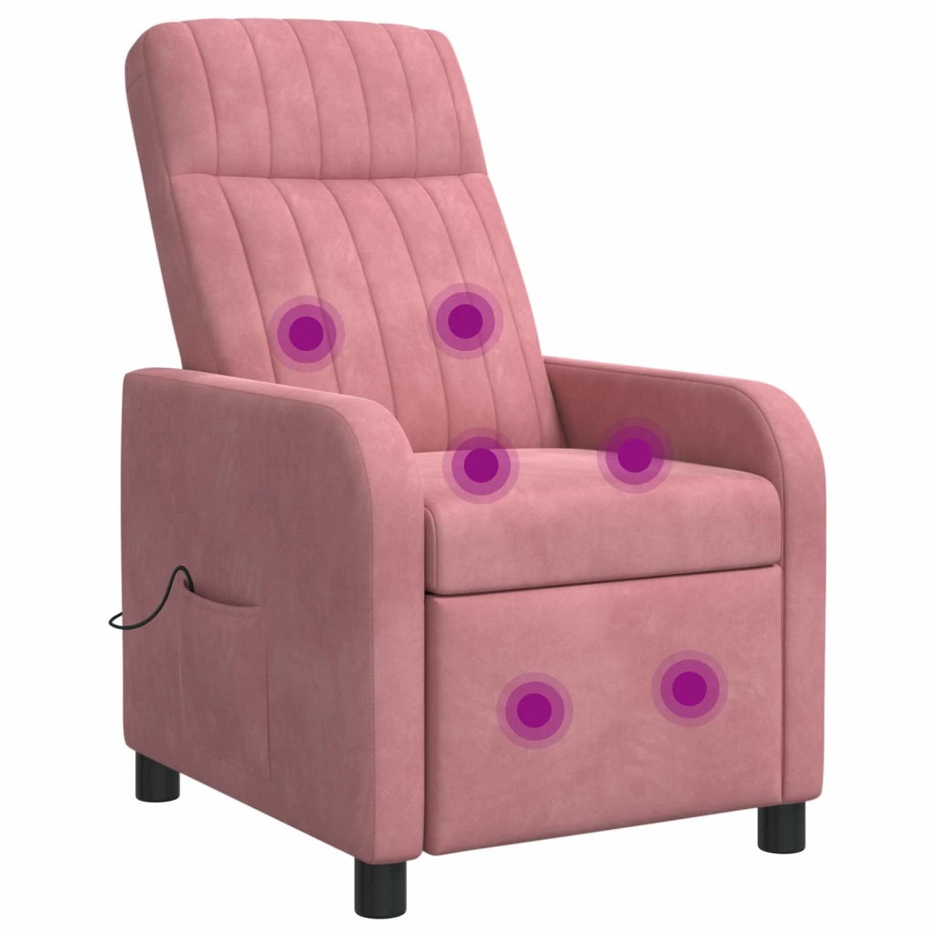 Divano Sedia-Poltrona Massaggiante Rosa Velluto (V)