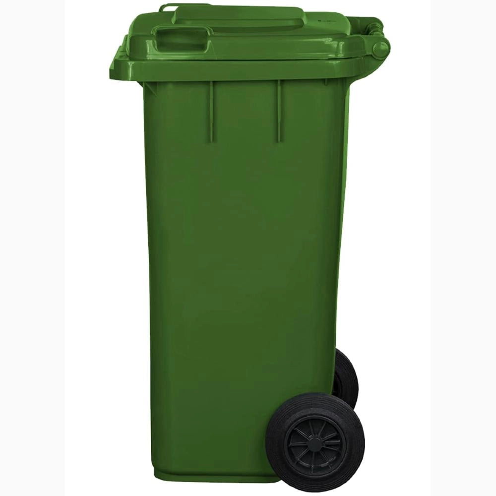 Pattumiera Bidone Portarifiuti per Raccolta Differenziata 120 Litri Colore VERDE