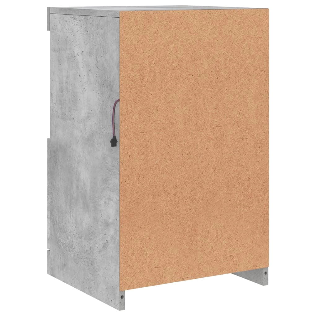 Buffet credenza cassettiera mobiletto mobile contenitore organizer per cucina soggiorno salotto con luci LED 41 x 37 x 67 cm grigio 02_0029999