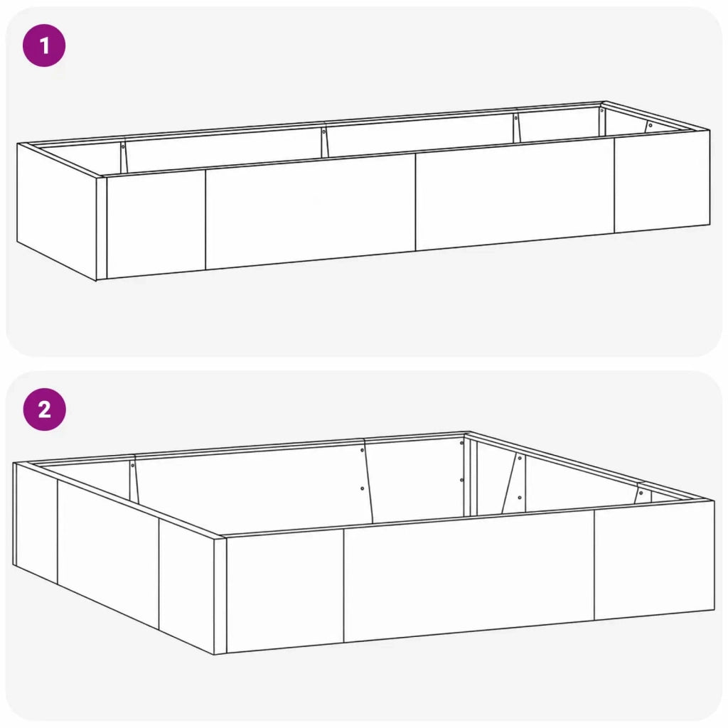 Muro di contenimento 8 pz 300 x 100 x 50 cm Acciaio Antracite 3449256